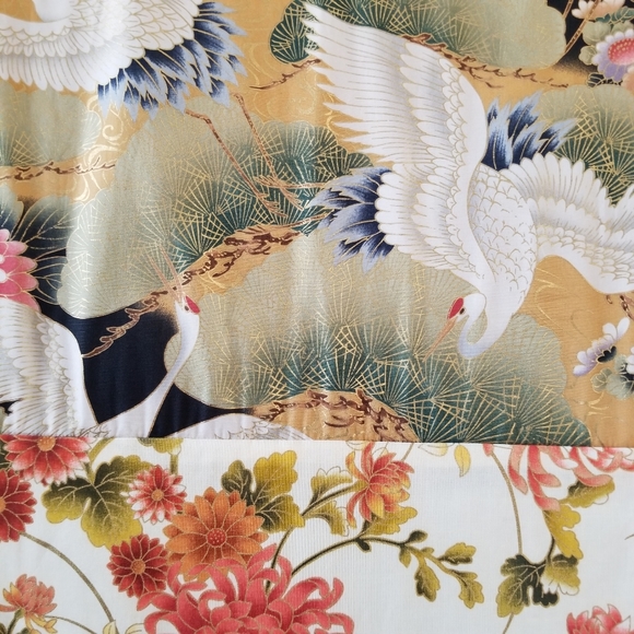 Vintage Handmade Crane Asian Theme Wall Art - Picture 7 of 15